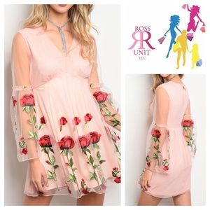 🌹Pink Rose Flower Dress🌹